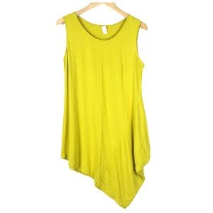chalet Tops - Chartreuse Asymmetrical Tunic chalet Tops - Chartreuse Asymmetrical Tunic